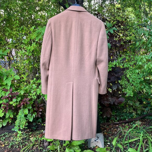 Mens VTG 80s Camel Cashmere/Wool Topcoat Size Large - Picture 9 of 9